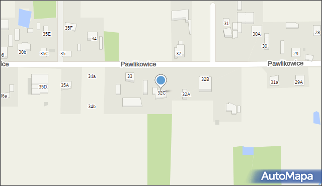 Pawlikowice, Pawlikowice, 32C, mapa Pawlikowice