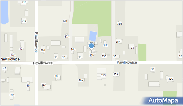 Pawlikowice, Pawlikowice, 35B, mapa Pawlikowice