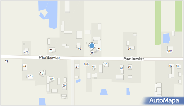 Pawlikowice, Pawlikowice, 65, mapa Pawlikowice