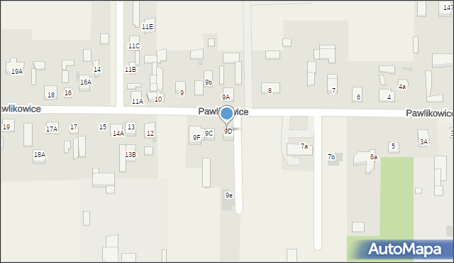 Pawlikowice, Pawlikowice, 9D, mapa Pawlikowice