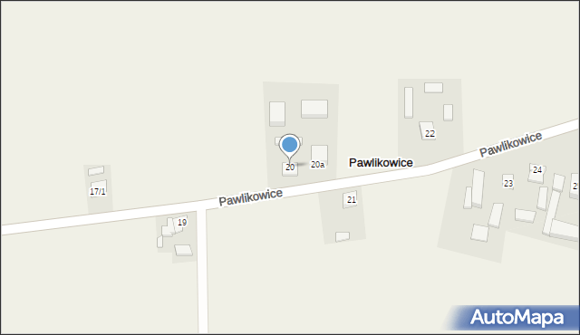 Pawlikowice, Pawlikowice, 20, mapa Pawlikowice