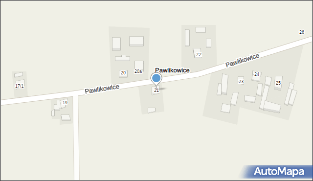 Pawlikowice, Pawlikowice, 21, mapa Pawlikowice