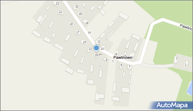 Pawlinowo, Pawlinowo, 11, mapa Pawlinowo