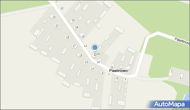 Pawlinowo, Pawlinowo, 12, mapa Pawlinowo