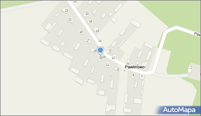 Pawlinowo, Pawlinowo, 13, mapa Pawlinowo