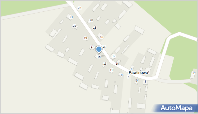 Pawlinowo, Pawlinowo, 15, mapa Pawlinowo
