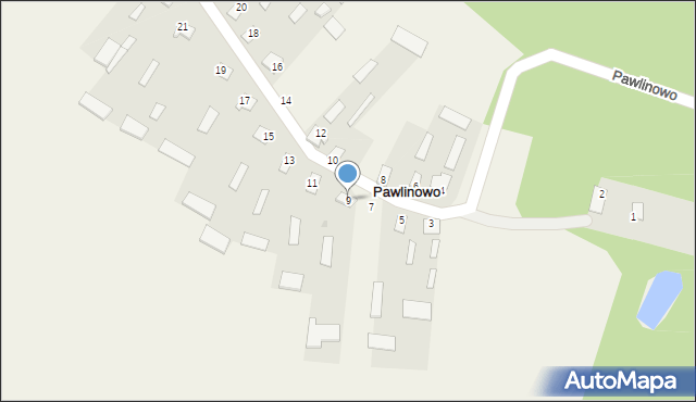 Pawlinowo, Pawlinowo, 9, mapa Pawlinowo