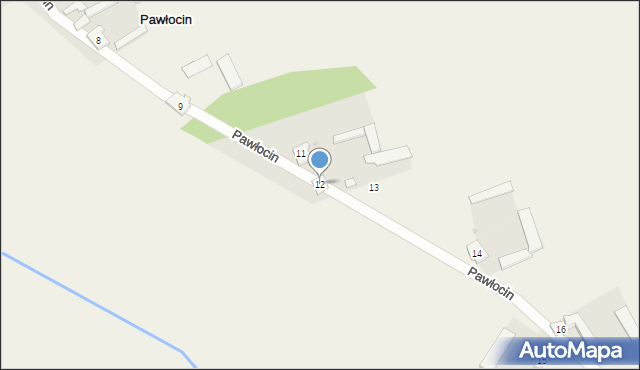 Pawłocin, Pawłocin, 12, mapa Pawłocin