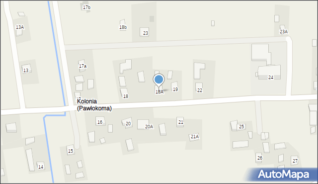 Pawłokoma, Pawłokoma, 18A, mapa Pawłokoma