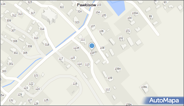 Pawłosiów, Pawłosiów, 110, mapa Pawłosiów