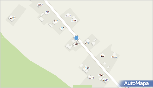 Pawłosiów, Pawłosiów, 215, mapa Pawłosiów