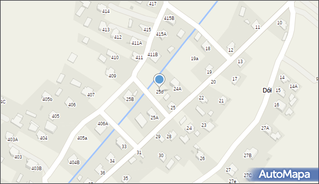 Pawłosiów, Pawłosiów, 25d, mapa Pawłosiów