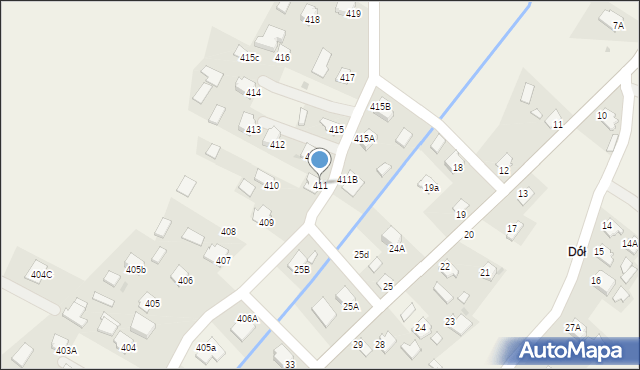 Pawłosiów, Pawłosiów, 411, mapa Pawłosiów