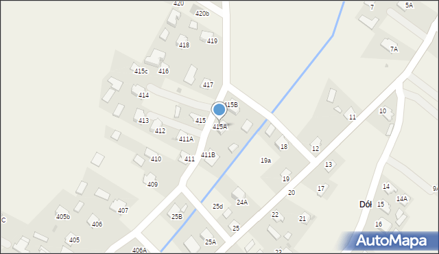 Pawłosiów, Pawłosiów, 415A, mapa Pawłosiów