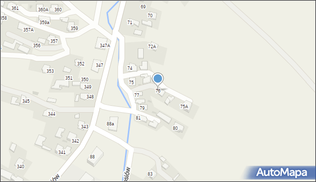 Pawłosiów, Pawłosiów, 76, mapa Pawłosiów