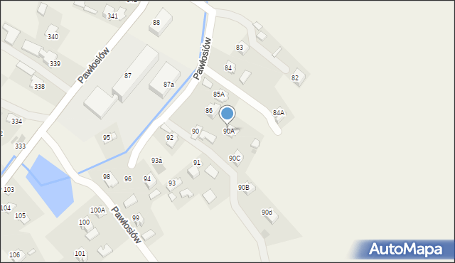 Pawłosiów, Pawłosiów, 90A, mapa Pawłosiów