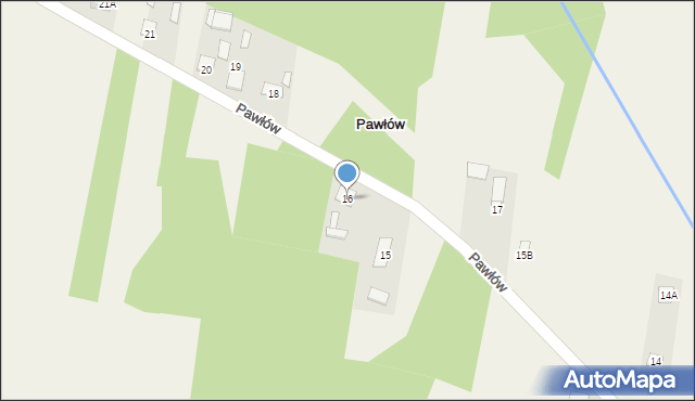 Pawłów, Pawłów, 16, mapa Pawłów