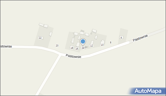 Pawłów, Pastownie, 14, mapa Pawłów