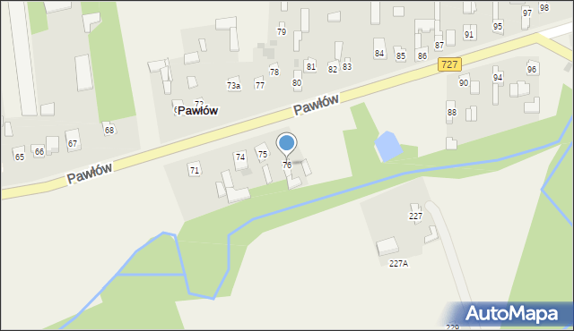 Pawłów, Pawłów, 76, mapa Pawłów