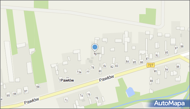 Pawłów, Pawłów, 79, mapa Pawłów