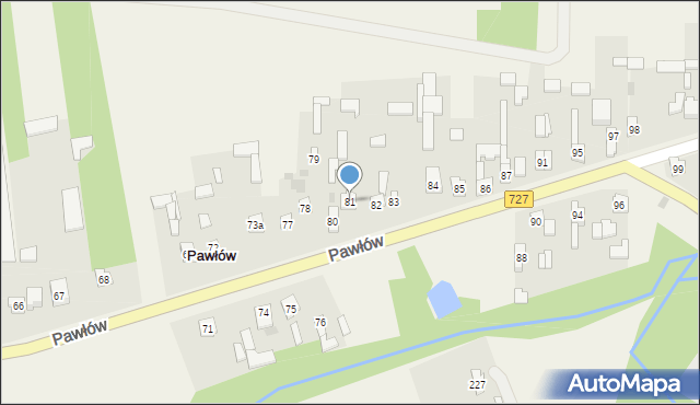 Pawłów, Pawłów, 81, mapa Pawłów