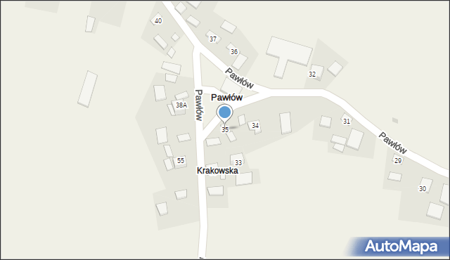 Pawłów, Pawłów, 35, mapa Pawłów