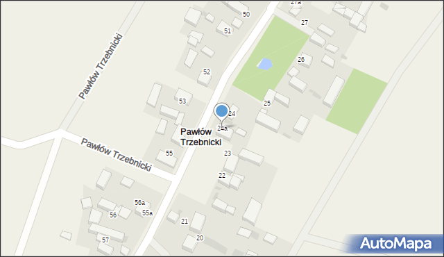 Pawłów Trzebnicki, Pawłów Trzebnicki, 24a, mapa Pawłów Trzebnicki