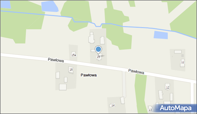 Pawłowa, Pawłowa, 15, mapa Pawłowa