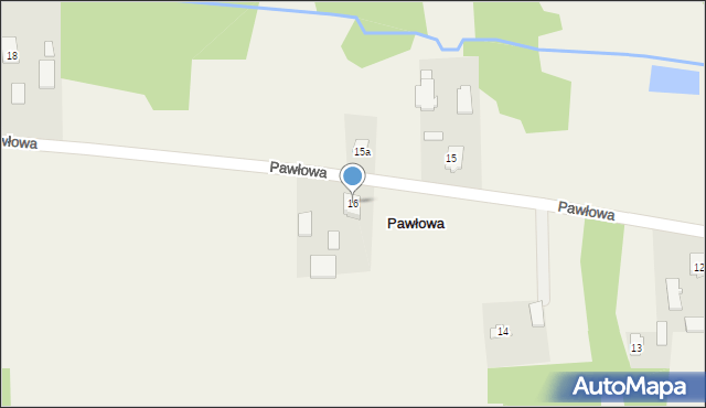 Pawłowa, Pawłowa, 16, mapa Pawłowa