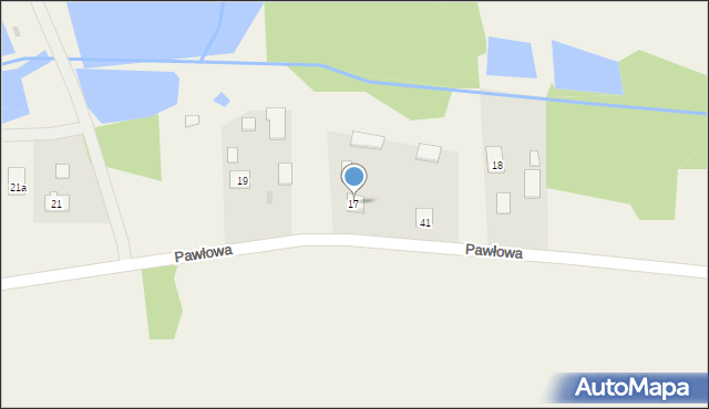 Pawłowa, Pawłowa, 17, mapa Pawłowa