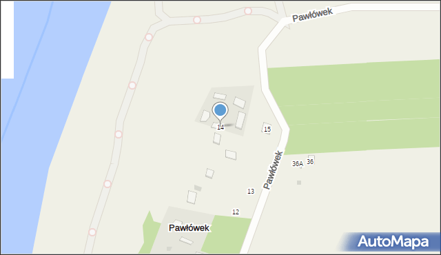 Pawłówek, Pawłówek, 14, mapa Pawłówek