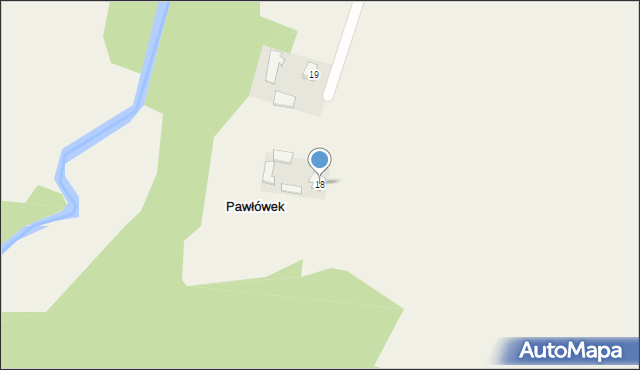 Pawłówek, Pawłówek, 18, mapa Pawłówek