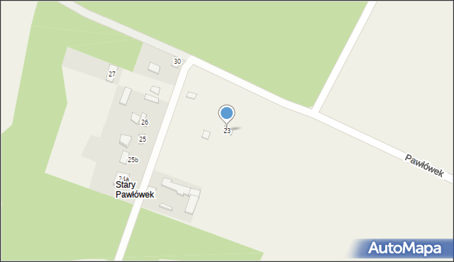 Pawłówek, Pawłówek, 23, mapa Pawłówek