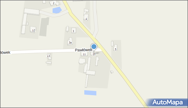 Pawłówek, Pawłówek, 10, mapa Pawłówek