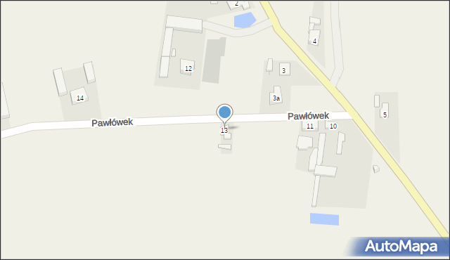 Pawłówek, Pawłówek, 13, mapa Pawłówek