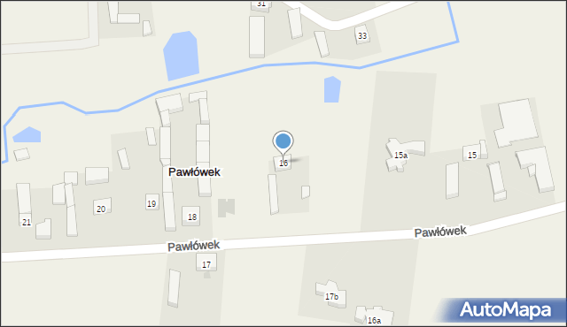 Pawłówek, Pawłówek, 16, mapa Pawłówek