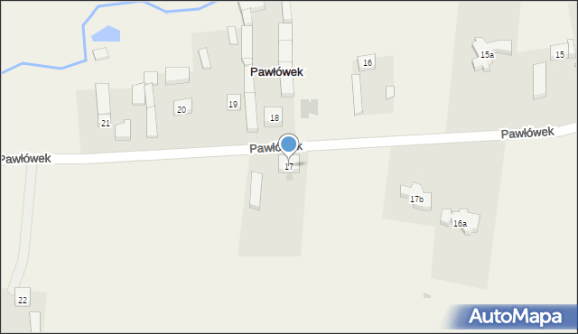 Pawłówek, Pawłówek, 17, mapa Pawłówek