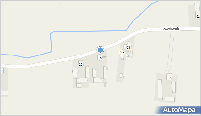 Pawłówek, Pawłówek, 25, mapa Pawłówek