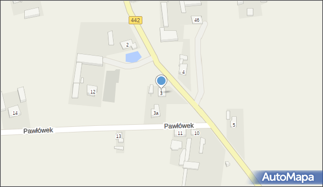 Pawłówek, Pawłówek, 3, mapa Pawłówek