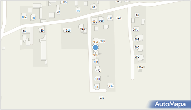 Pawłówek, Pawłówek, 93E, mapa Pawłówek