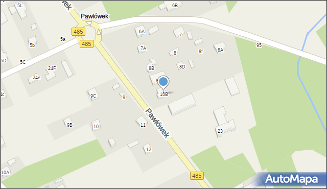 Pawłówek, Pawłówek, 10B, mapa Pawłówek