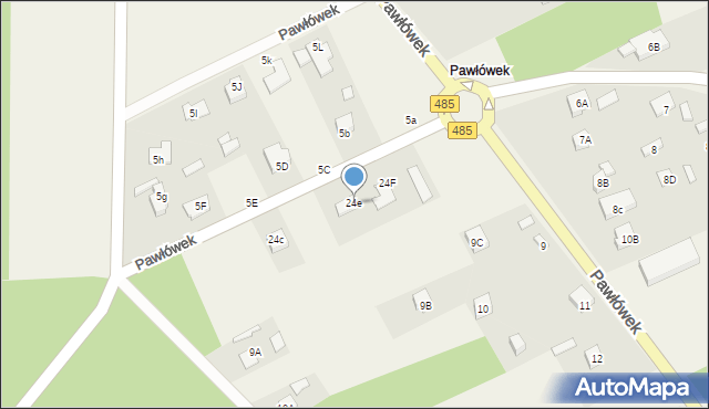 Pawłówek, Pawłówek, 24e, mapa Pawłówek