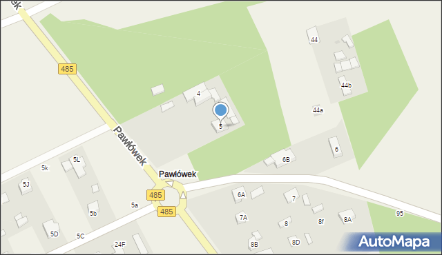 Pawłówek, Pawłówek, 5, mapa Pawłówek