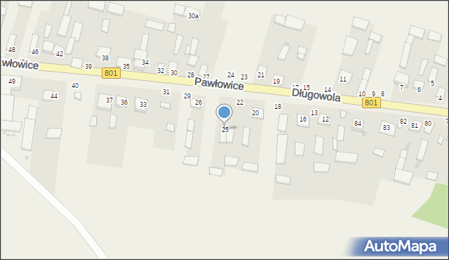 Pawłowice, Pawłowice, 25, mapa Pawłowice