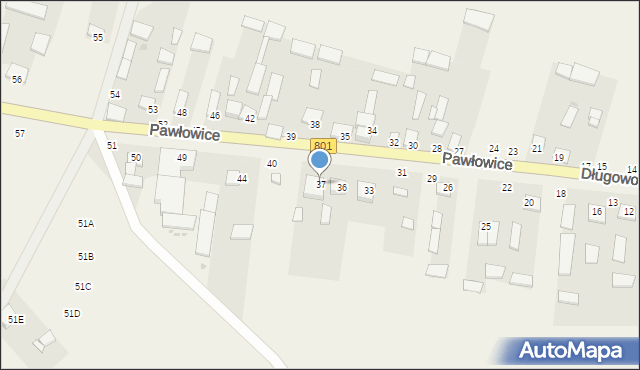 Pawłowice, Pawłowice, 37, mapa Pawłowice