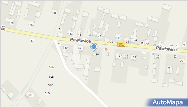 Pawłowice, Pawłowice, 45, mapa Pawłowice