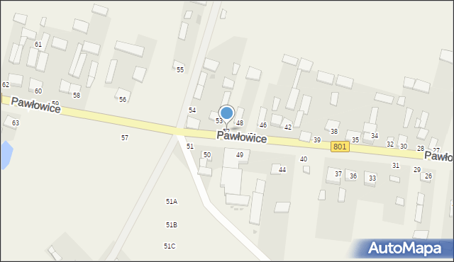 Pawłowice, Pawłowice, 52, mapa Pawłowice