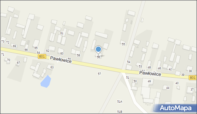 Pawłowice, Pawłowice, 56, mapa Pawłowice