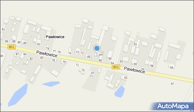 Pawłowice, Pawłowice, 68, mapa Pawłowice