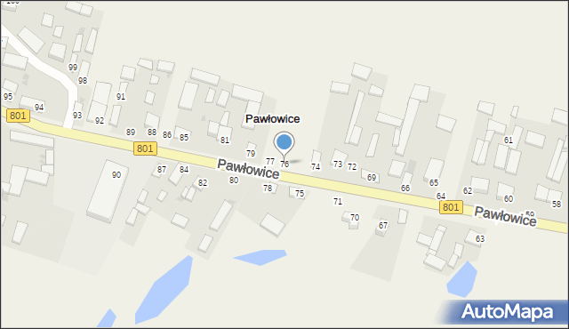 Pawłowice, Pawłowice, 76, mapa Pawłowice